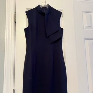 Navy blue Harper Rose tie neck sheath dress